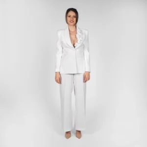 Sacou alb de dama pentru ceremonii sau evenimente speciale